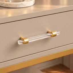 Melody Maison Dressing Table Set & Pair of Bedside Tables - Liana Taupe Range - thumbnail 8