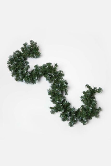 Homescapes Green Snow Dusted Foliage Christmas Garland - image 1