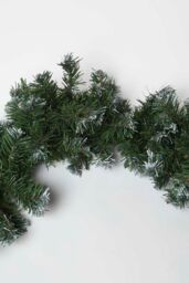 Homescapes Green Snow Dusted Foliage Christmas Garland - thumbnail 4