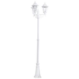 Loops IP44 Outdoor Bollard Light White Aluminium Lantern 3 Arm 60W E27 Tall Lamp Post - thumbnail 1