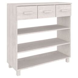 Berkfield Home Console Table HAMAR White 90x35x90 cm Solid Wood Pine - Size: 90 x 35 x 90 cm - thumbnail 2