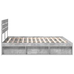 Berkfield Home Bed Frame with Headboard Concerte 180 x 200 cm Solid Pine Wood in Grey - thumbnail 8