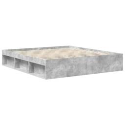 Berkfield Home Bed Frame with Headboard Concerte 180 x 200 cm Solid Pine Wood in Grey - thumbnail 5