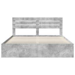 Berkfield Home Bed Frame with Headboard Concerte 180 x 200 cm Solid Pine Wood in Grey - thumbnail 7