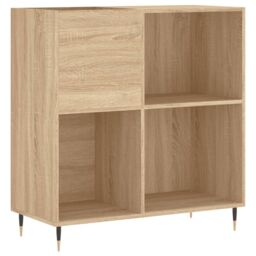 Berkfield Home Record Cabinet Sonoma Oak 84.5x38x89 cm Engineered Wood in Brown - thumbnail 2