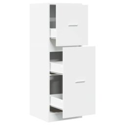 Berkfield Home Apothecary Cabinet White 40x41x118 cm Engineered Wood - Size: 40 x 41 x 118 cm - thumbnail 2