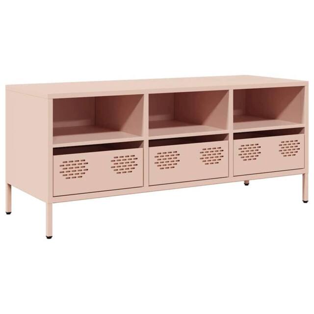Berkfield Home TV Cabinet Pink 101.5x39x43.5 cm Cold-rolled Steel - image 1