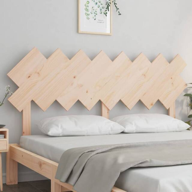 Berkfield Home Beautiful Bed Headboard 159.5x3x80.5 cm Solid Wood Pine in Light Sand - image 1