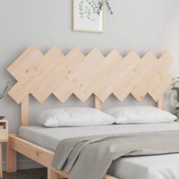 Berkfield Home Beautiful Bed Headboard 159.5x3x80.5 cm Solid Wood Pine in Light Sand - thumbnail 1