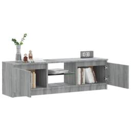 Berkfield Home TV Cabinet with LED Lights Grey Sonoma 120x30x35.5 cm - thumbnail 6