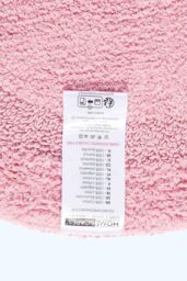Homescapes Luxury Round Bath Mat Reversible 100% Cotton 1600GSM, 80cm, Quick Dry in Baby Pink - thumbnail 2