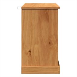 Berkfield Home Bathroom Vanity Units with Shelf with Storage with Door Honey brown Engineered wood - thumbnail 7
