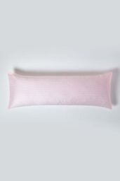 Homescapes Egyptian Cotton Ultrasoft Body Pillowcase 330 TC in Pink - thumbnail 1