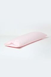 Homescapes Egyptian Cotton Ultrasoft Body Pillowcase 330 TC in Pink - thumbnail 3