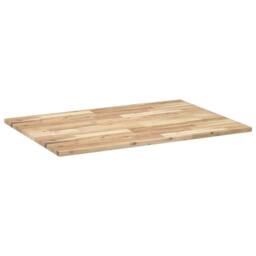 Berkfield Home Desk Top Untreated 120x70x2 cm Solid Wood Acacia in Brown - Size: 120 x 70 x 2 cm - thumbnail 4