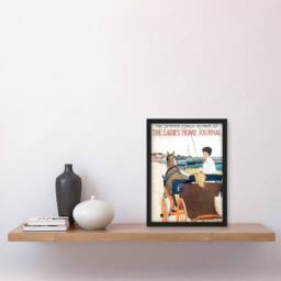 Artery8 Edward Penfield Framed Wall Art Home Journal Vintage Magazine Cover in Beige - Size: A4 - thumbnail 2