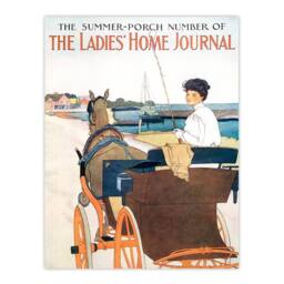 Artery8 Edward Penfield Framed Wall Art Home Journal Vintage Magazine Cover in Beige - Size: A4 - thumbnail 3