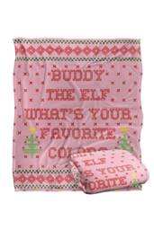 Warner Brothers Elf Blanket, 152x127 cm What's Your Favorite Color Soft Throw Blanket - thumbnail 2