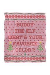 Warner Brothers Elf Blanket, 152x127 cm What's Your Favorite Color Soft Throw Blanket - thumbnail 1