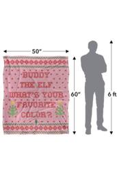 Warner Brothers Elf Blanket, 152x127 cm What's Your Favorite Color Soft Throw Blanket - thumbnail 5