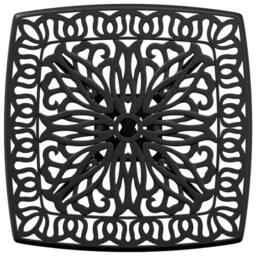 Berkfield Home Garden Table Black 53x53x53 cm Cast Aluminium - Size: 53 x 53 x 53 cm - thumbnail 8