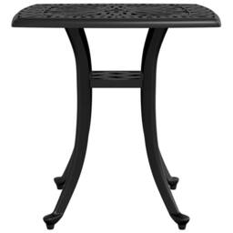 Berkfield Home Garden Table Black 53x53x53 cm Cast Aluminium - Size: 53 x 53 x 53 cm - thumbnail 6