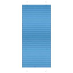 Berkfield Home Pleated Blind Blue 95x200 cm Fabric Width 94.4 cm Polyester - thumbnail 1
