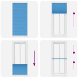 Berkfield Home Pleated Blind Blue 95x200 cm Fabric Width 94.4 cm Polyester - thumbnail 5