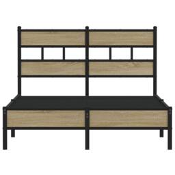 Berkfield Home Bed Frame Frame Sonoma Oak 120x190 cm Small Double Wood in Light Oak - thumbnail 4