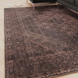 Kukoon Distressed Taupe Soft Washable & Liquid Repellent Living Room Area Rug in Walnut - Size: 160 cm x 230 cm - thumbnail 6