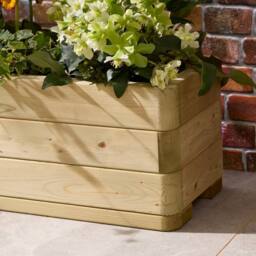 Rowlinsons Marberry Trough Planter 1.2m - Timber - L30 x W120 x H30 cm in Light Brown - thumbnail 3