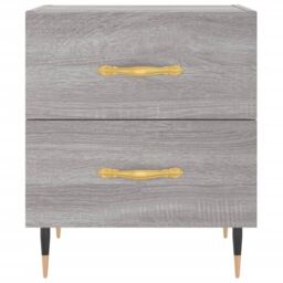 Berkfield Home Bedside Cabinet Grey Sonoma 40x35x47.5 cm Engineered Wood - thumbnail 6