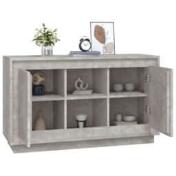 Berkfield Home Sideboard Concrete Grey 102x35x60 cm Engineered Wood - Size: 102 x 35 x 60 cm - thumbnail 4