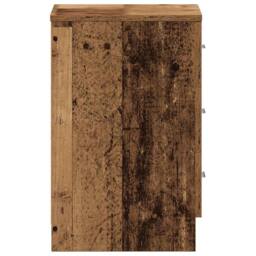 Berkfield Home Classic Bedside Cabinet Old Wood 38x35x55 cm Engineered Wood in Brown - Size: 38 x 35 x 55 cm - thumbnail 7