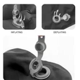 Havendro Black Folding Inflatable Seat Cushion Travel Camping Hiking - thumbnail 3