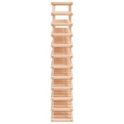 Berkfield Home Wine Rack for 120 Bottles 112.5x23x123.5 cm Solid Wood Pine in Brown - thumbnail 4