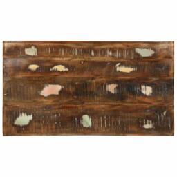 Berkfield Home Decorative Coffee Table 90x50x35 cm Solid Wood Reclaimed in Brown - Size: 90 x 50 x 35 cm - thumbnail 5