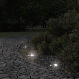 Berkfield Home Outdoor Ground Light Round Black 10.5x10.5cm Die-cast Aluminium - Size: 10.5x10.5 cm - thumbnail 3
