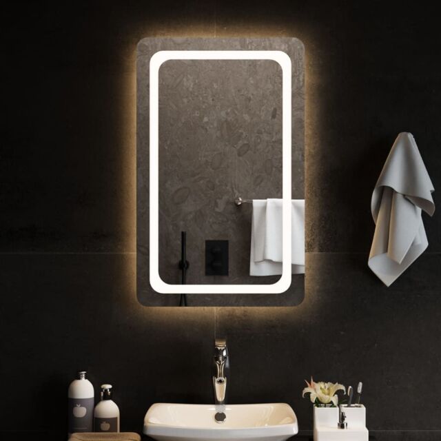 Berkfield Home LED Bathroom Mirror 50x80 cm in Clear - image 1