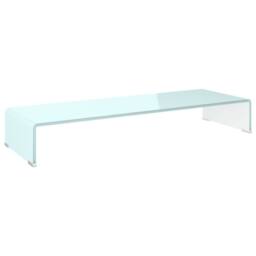 Berkfield Home TV Stand/Monitor Riser Glass Green 90x30x13 cm - Size: 90 x 30 x 13 cm