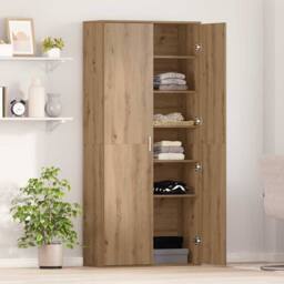 Berkfield Home Highboard Artisan Oak 80x35x180 cm Engineered Wood in Brown - Size: 80 x 35 x 180 cm - thumbnail 4