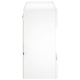 Berkfield Home TV Wall Cabinet with LED Lights White 78.5x30x60.5 cm - thumbnail 9