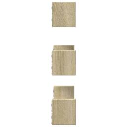 Berkfield Home Wall Shelf 3 pcs Sonoma Oak Engineered Wood in Light Oak - thumbnail 5