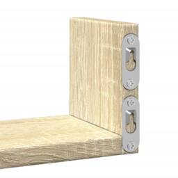 Berkfield Home Wall Shelf 3 pcs Sonoma Oak Engineered Wood in Light Oak - thumbnail 8