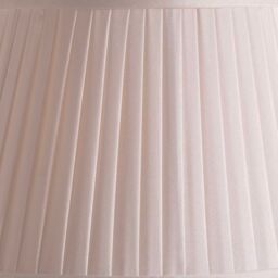 Ruma White Knife Pleat Lamp Shade Tapered Faux Silk Shade for Table Lamps & Floor Lamps - Size: 10 inches - thumbnail 3