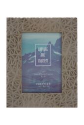 Orsina Prisma Grey Photo Frame, Textured Geometric Design With Matte Grey Finish, Freestanding Display For 4x6 - thumbnail 3