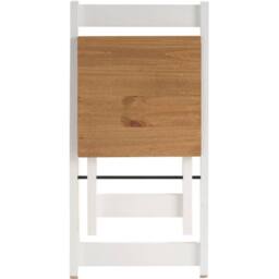 FORGEVIO Set of 2 White Waxed Pine Folding Dining Chairs Space Saving - thumbnail 4