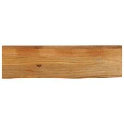 Berkfield Home Table Top Live Edge 110x20x3.8 cm Solid Wood Mango in Brown - thumbnail 1