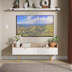 Ready Assembled 2 U Bexley 2 Drawer Coffee TV Unit (Ready Assembled) in Natural