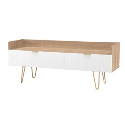 Ready Assembled 2 U Bexley 2 Drawer Coffee TV Unit (Ready Assembled) in Natural - thumbnail 4
